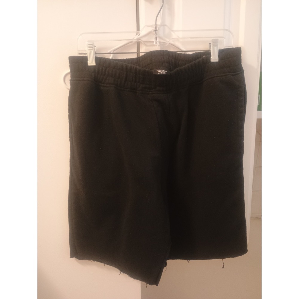 Men's Rue 21 Black Shorts with Back Pocket Elastic Waist Size M